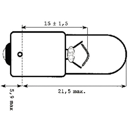 Philips Glühlampe 24V 4W BA9s - 1 - Stück Philips