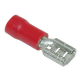Flachsteckhülsen isoliert 4.8 mm rot 150415