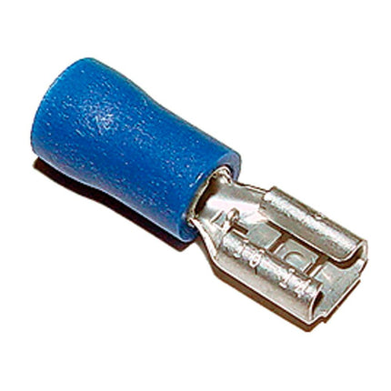 Flachsteckhülsen isoliert 4.8 mm blau