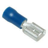 Flachsteckhülsen isoliert 6.3 mm blau 150625