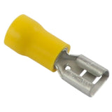 Flachsteckhülsen isoliert 6.3 mm gelb 150660
