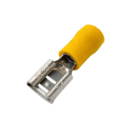 Flachsteckhülsen isoliert 8.0 mm gelb