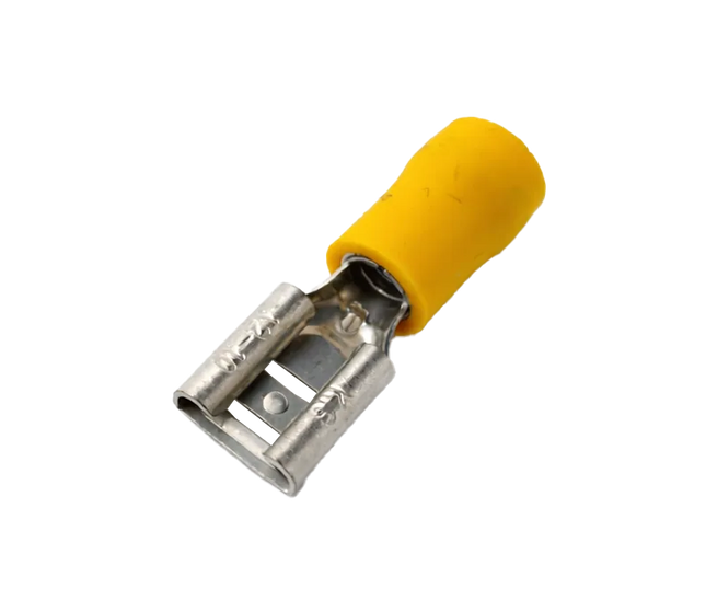 Flachsteckhülsen isoliert 8.0 mm gelb