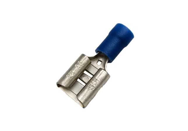 Flachsteckhülsen isoliert 9.5 mm blau