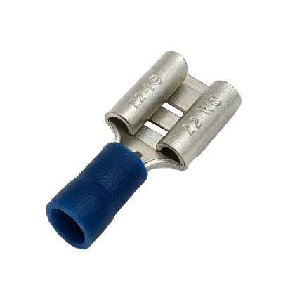 Flachsteckhülsen isoliert 9.5 mm blau