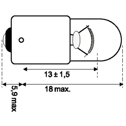 2 Jahn Glühlampe Ba9s 12V/2W SB1511