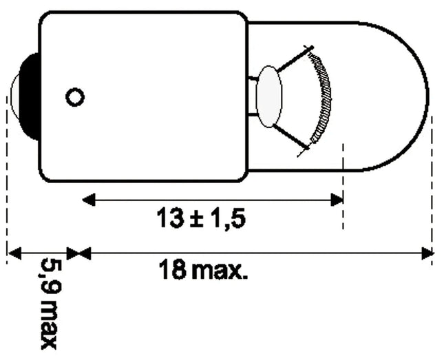 Glühlampe Ba9s 12 V 6 W "R" - 1 - Stück Hischier Auto AG