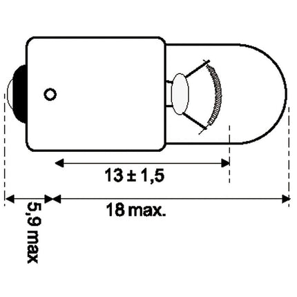 Philips Glühlampe 12V 3W BA9s - 1 - Stück Philips