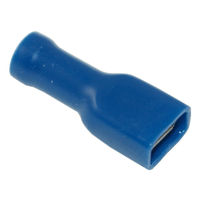 Flachsteckhülse blau, vollisoliert 6.3 mm