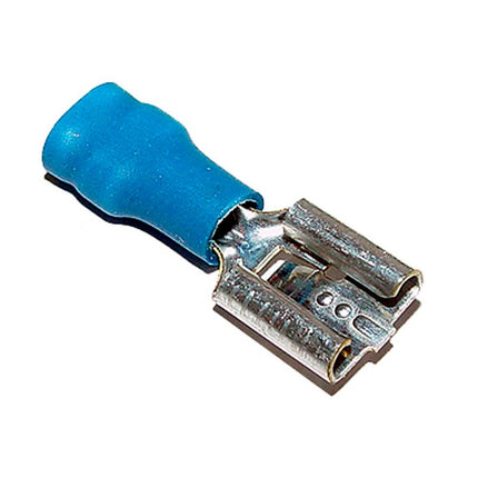 Flachsteckhülsen isoliert 8 mm blau