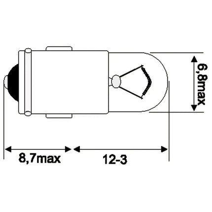 Jahn Glühlampe BA7s 12V 2W - 1 - Stück Jahn