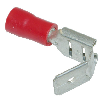Abzweig-Flachsteckhülse 6.3 mm rot isoliert