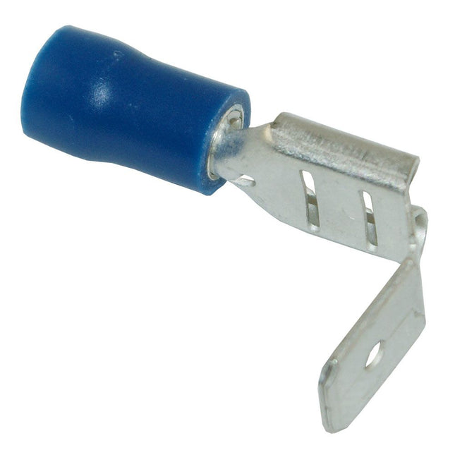 Abzweig-Flachsteckhülse 6.3 mm blau isoliert