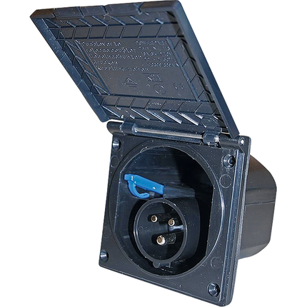 CEE-Caravan-Einbaustecker 16/3 230 VAC schwarz