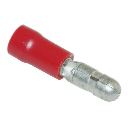 Rundstecker isoliert 4 mm rot