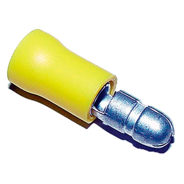 Rundstecker isoliert 5 mm gelb