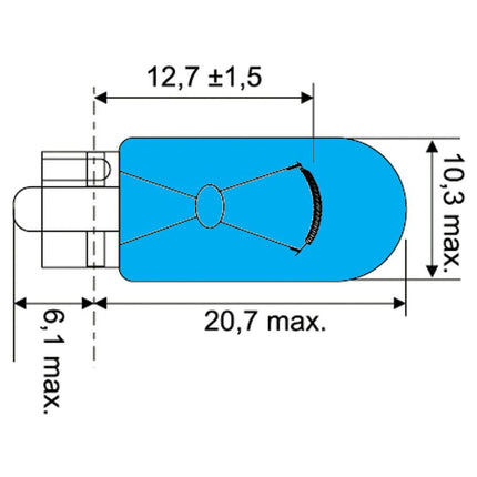 Osram Halogen Glassockellampe 12 V 5 W CBN - 2825CBN - 1 - Stück OSRAM