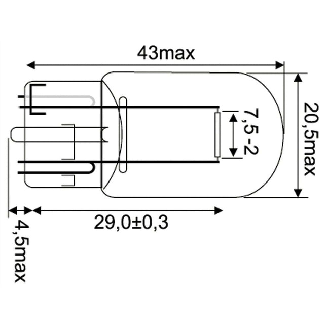 Jahn Glassockellampe gross 12V 21W - 1631 - 1 - Stück Jahn