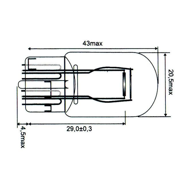 Jahn Glassockellampe gross 12V 21/5W - 1632 - 1 - Stück Jahn