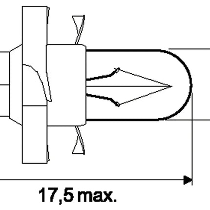 Jahn Glassockellampe 12V 1.2W hellblau - 1643 - Stück