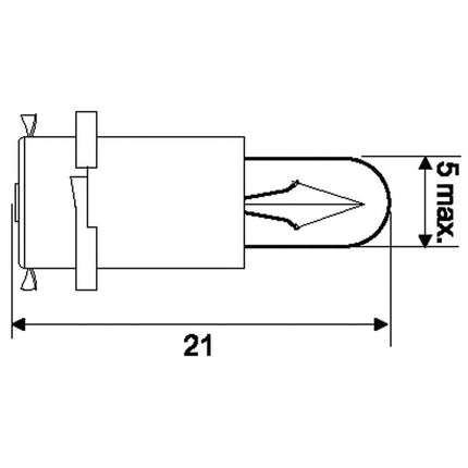 Jahn Glassockellampe 24 V 1.4 W gn. Volvo 1693