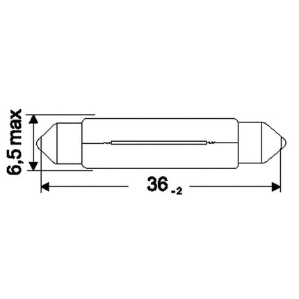 Jahn Soffittenglühlampe 12V 3W 36x6.5 - 1705 - 1 - Stück Jahn