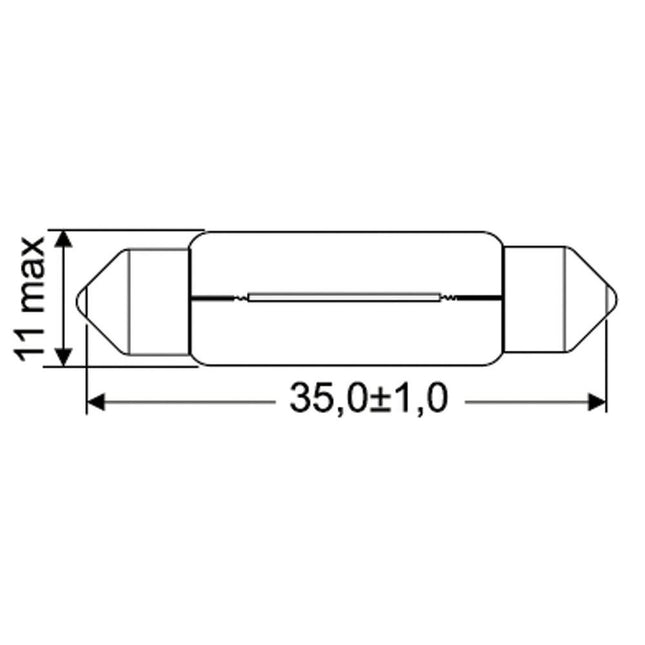 Jahn Soffittenglühlampe 12V 5W 11x36 1711