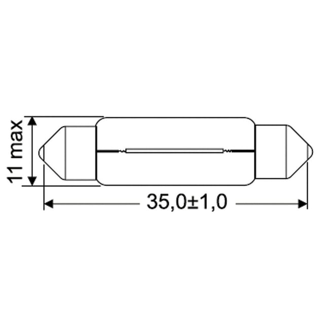 Osram Soffittenlampe 12 V 5 W 11x36 ULT - 6418ULT - 1 - Stück OSRAM