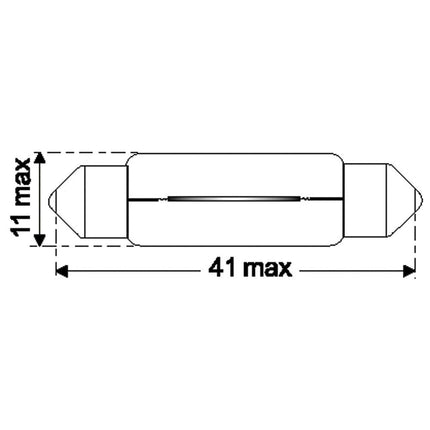 Jahn Soffittenglühlampe 6V 5W 11x41 - 1720 - 1 - Stück Jahn