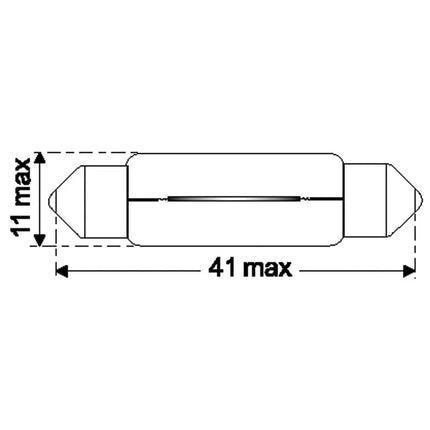 Osram Soffittenlampe 12V 10W 10.5x41 - 6411 - 1 - Stück OSRAM
