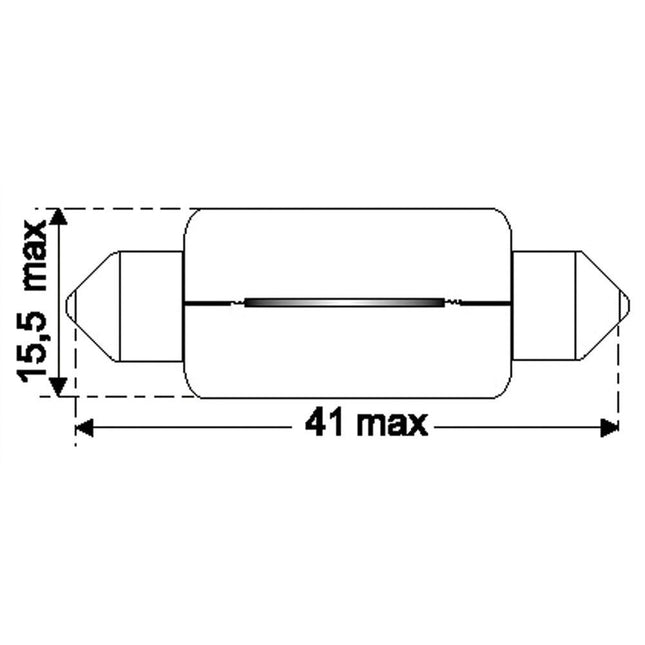 Jahn Soffittenglühlampe 6V 18W 15.5x41 - 1750 - 1 - Stück Jahn