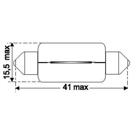 Jahn Soffittenglühlampe 12V 21W 15.5x41 - 1761 - 1 - Stück Jahn