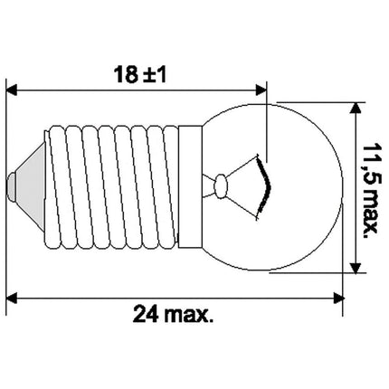 Glühlampe E10 6V 0.15A 0,9 W - 1 - Stück Diverse