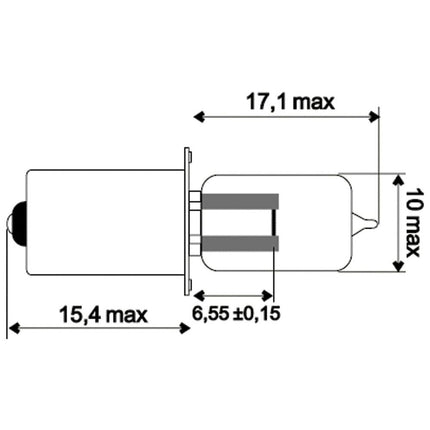 Jahn Glühlampe Halogen, 6 V 2.4 W, PX13.5s - 1821 - 1 - Stück Jahn