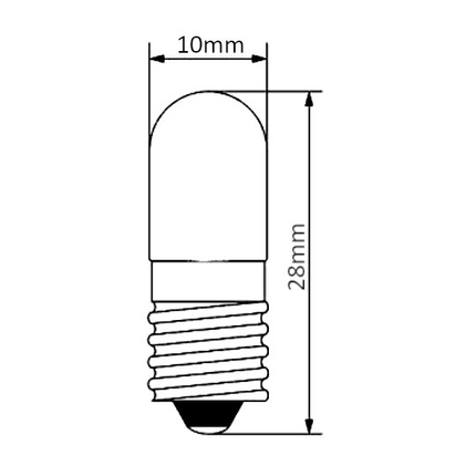 Jahn Glühlampe E10 12 V 3 W ø 10x 28.3 mm - 1 - Stück Jahn