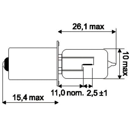 Jahn Glühlampe Halogen P13.5s 12V 15W - 1832 - 1 - Stück Jahn