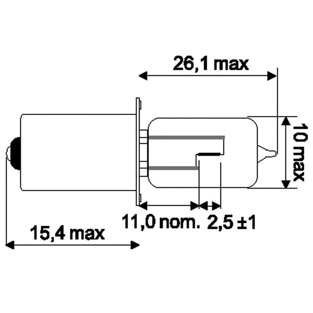 Jahn Glühlampe P13.5s 6V 15W - 1831 - 1 - Stück Jahn