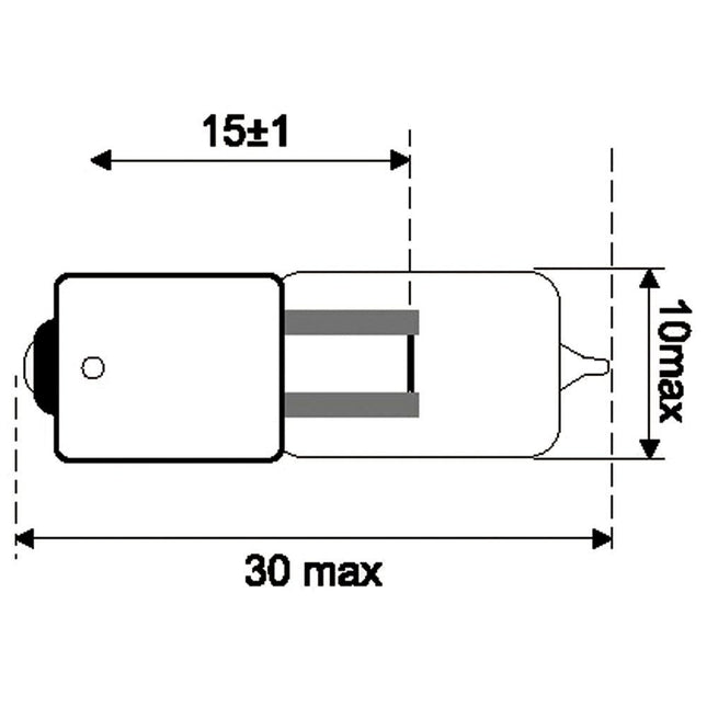 Jahn Glühlampe Halogen BA9s 12V 20W - 1848 - 1 - Stück Jahn