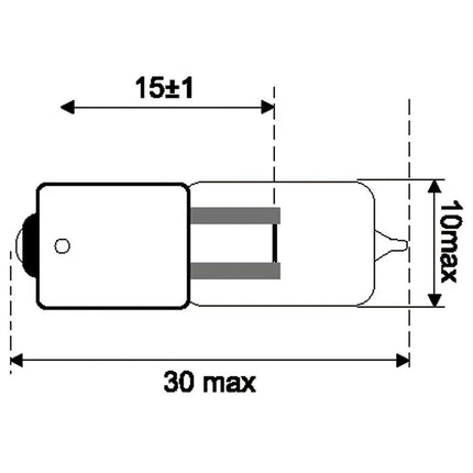 Osram Glühlampe halogen BA9s 12V 5W - 1 - Stück OSRAM