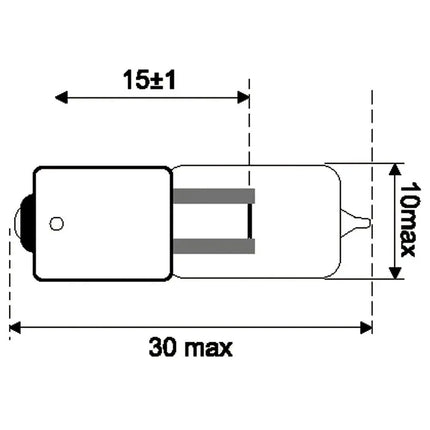 Osram Glühlampe BA9s 12V 10W - 64113 - 1 - Stück OSRAM