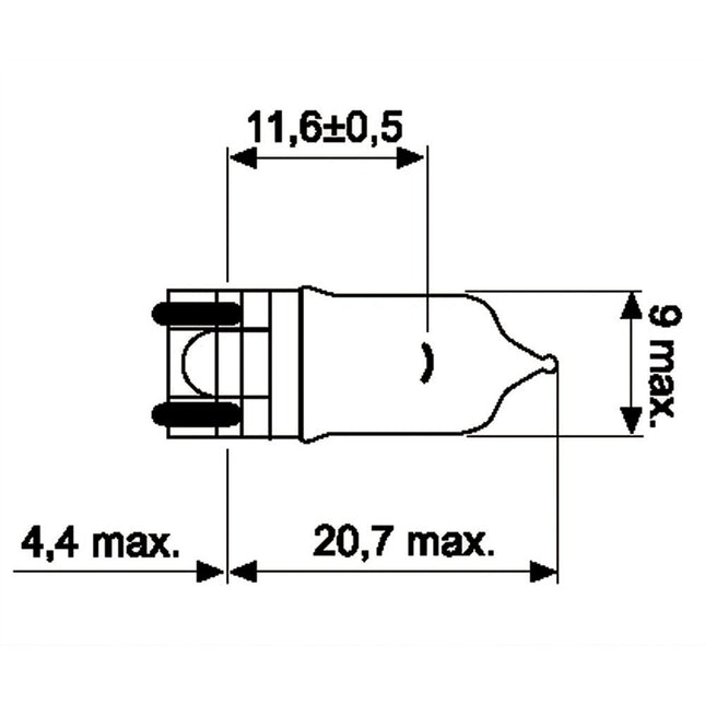 Jahn Halogen Glassockellampe W2.1 12V 5W - 1885 - 1 - Stück Jahn