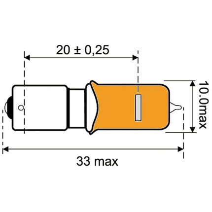 Halogenlampen H21W 12V gelb - 1 - Stück Jahn