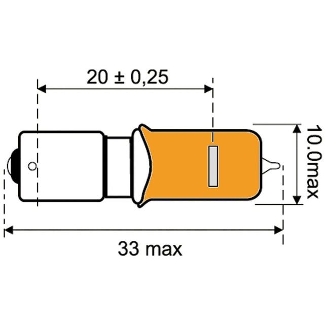 Halogenlampen H21W 12V gelb - 1897HY - 1 - Stück Jahn