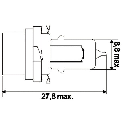 Jahn Glühlampe Halogen B10d 12V 3W - 1898 - 1 - Stück Jahn