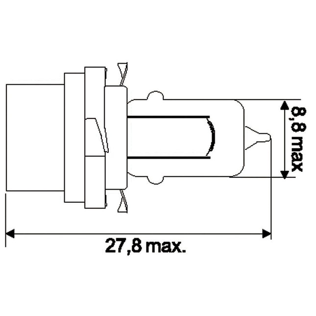 Jahn Glühlampe Halogen B10d 12V 3W - 1898 - 1 - Stück Jahn