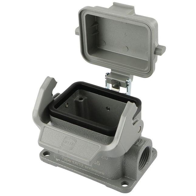 Harting - Han 6B Sockelgehäuse mit Deckel 19300061255 - Hischier Auto AG