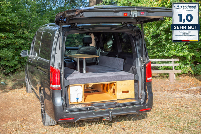 Moonbox Campingbox mit Tisch Van/Bus 115cm Natur Moonbox