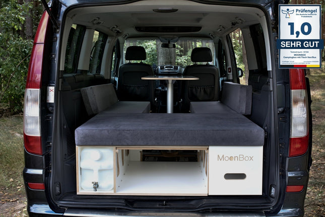 Moonbox Campingbox mit Tisch Van/Bus 115cm Weiß Moonbox