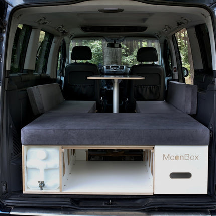 Moonbox Campingbox mit Tisch Van/Bus 124cm Weiß Moonbox