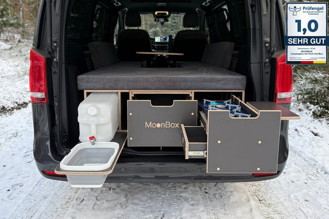 Moonbox Campingbox mit Tisch Van/Bus 124cm Modify Dunkelgrau Moonbox